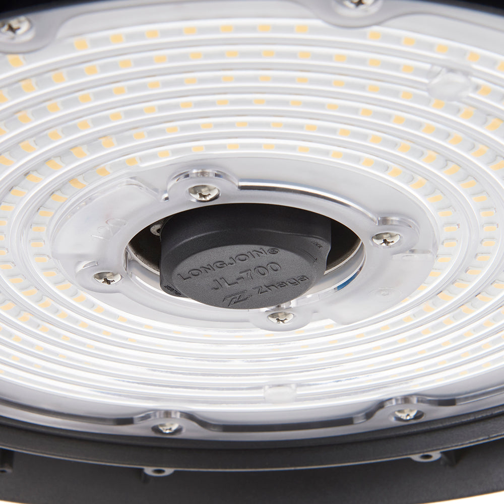 HELIOS Highbay Industrial Ceiling Light for Warehouses & Commercial | LED 200W 28000lm | 4000K Neutral White | IP66 | Black