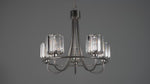 BERENICE | Ceiling Chanderlier Pendant Decorative Glass 5-Light Fitting | E14 | Polished Nickel