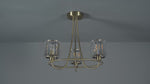 BERENICE | Ceiling Chanderlier Pendant Decorative Glass 3-Light Fitting | E14 | Antique Brass