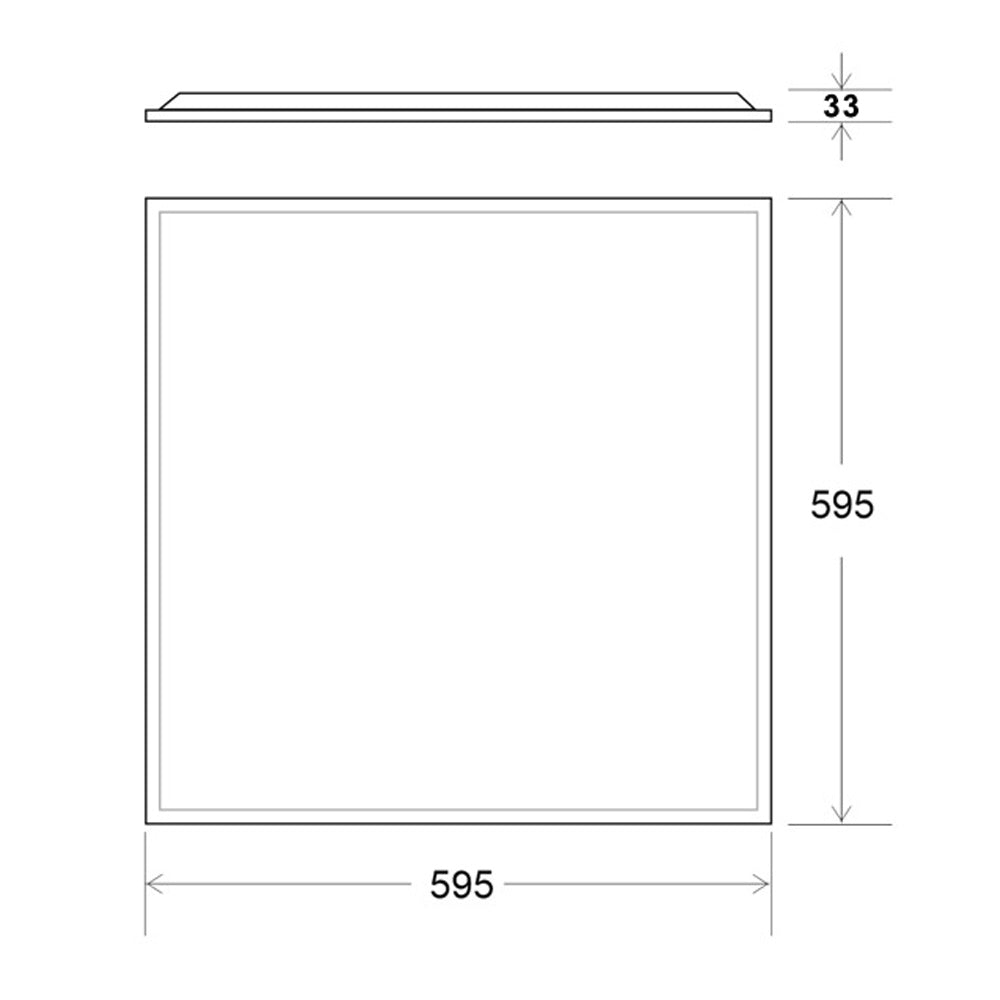 36W 600x600mm LED Emergency Light Panel Recessed UGR>19 for Office Suspended Ceiling White