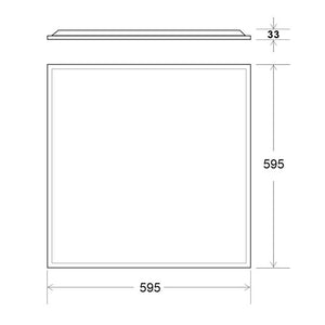 36W 600x600mm LED Emergency Light Panel Recessed UGR>19 for Office Suspended Ceiling White