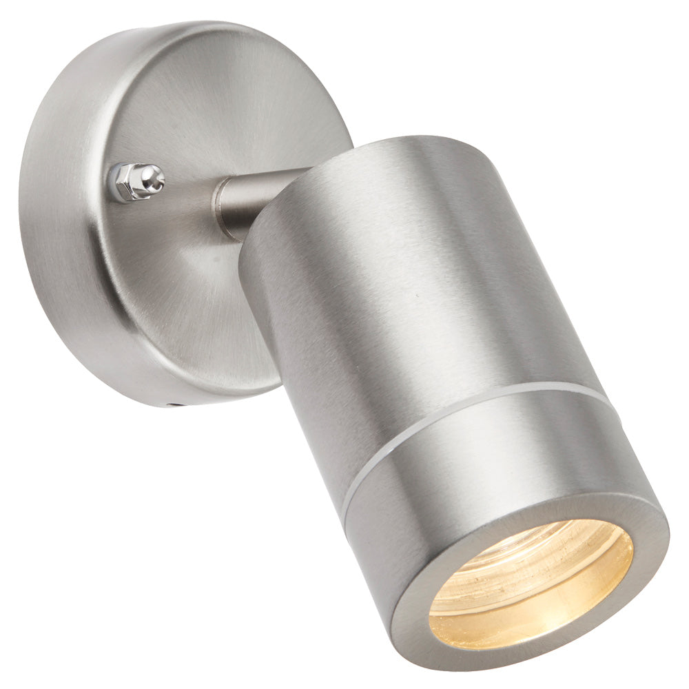 KEW Adjustable Stainless Steel Down Outdoor Garden Porch Wall Light | GU10 | IP44 | 6000K Daylight White