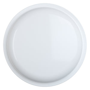 Front of SOHO 15W IP65 Small round ceiling or wall LED bulkhead light in white finish