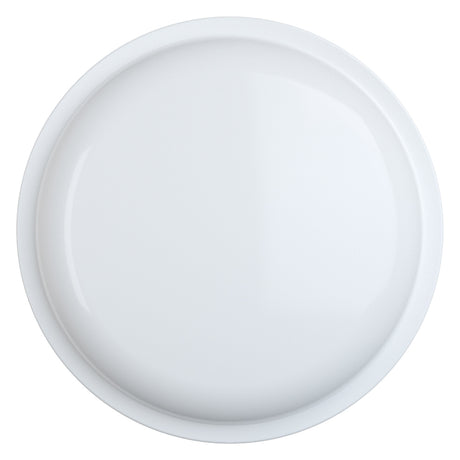 Front of SOHO 15W IP65 Small round ceiling or wall LED bulkhead light in white finish