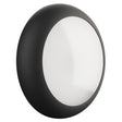 BALHAM 18W IP65 Black Round LED Bulkhead Light With Microwave Motion Sensor