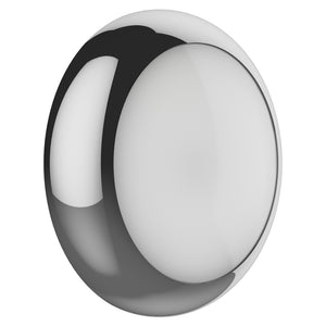 BALHAM 18W IP65 Chrome Round LED Bulkhead Light With Microwave Motion Sensor