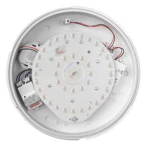 ACTON Slim Bulkhead Light | LED Multi Wattage 1800lm | Tri-Colour CCT | IP65 | Microwave & Corridor Function Sensor | 3hr Emergency