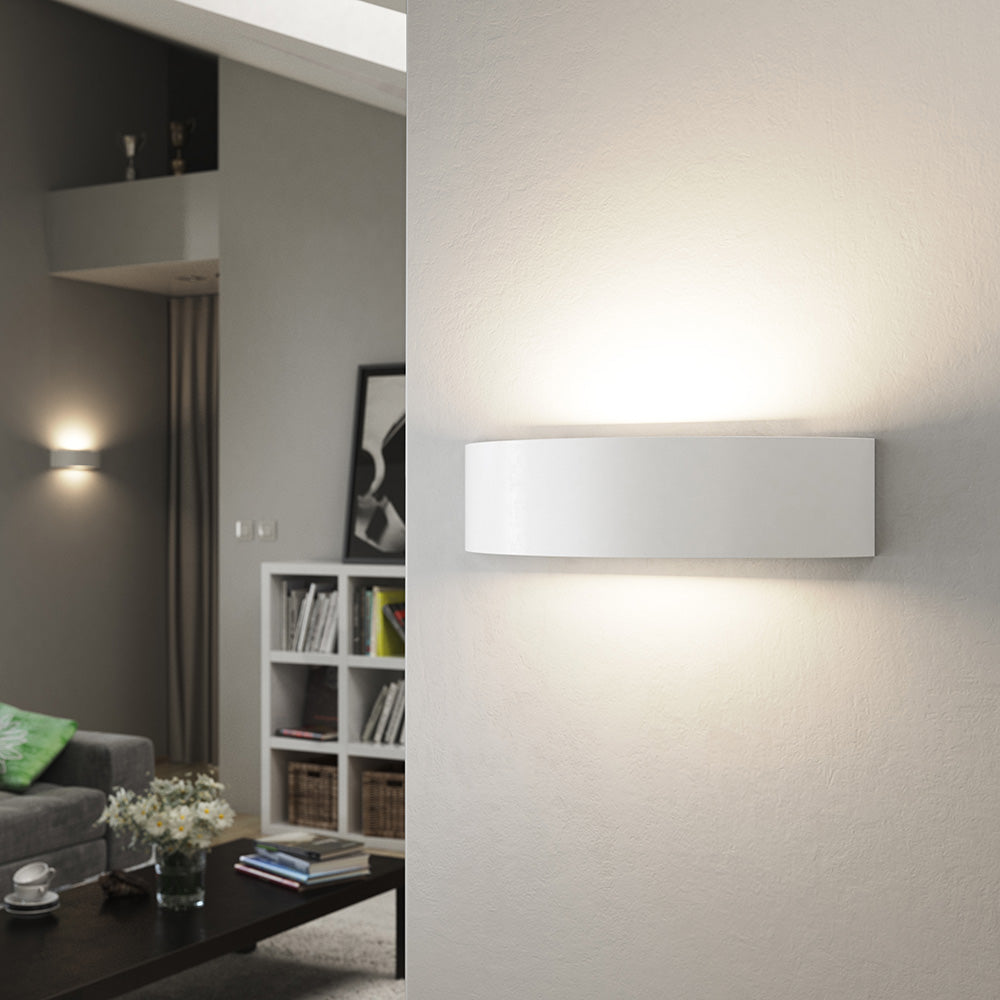 MILLBANK Rectangle Paintable Wall Plaster Uplighter Fitting | E14 (SES) | Up Down Light Effect