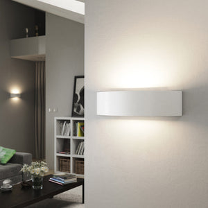 MILLBANK LED Rectangle Paintable Wall Plaster Uplighter Fitting | E14 (SES) | Up Down Light Effect | 2700K Warm White Dimmable