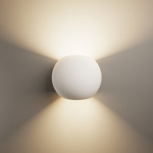 BEXLEY G9 Round Paintable Plaster Uplighter Fitting | Up Down Light Effect