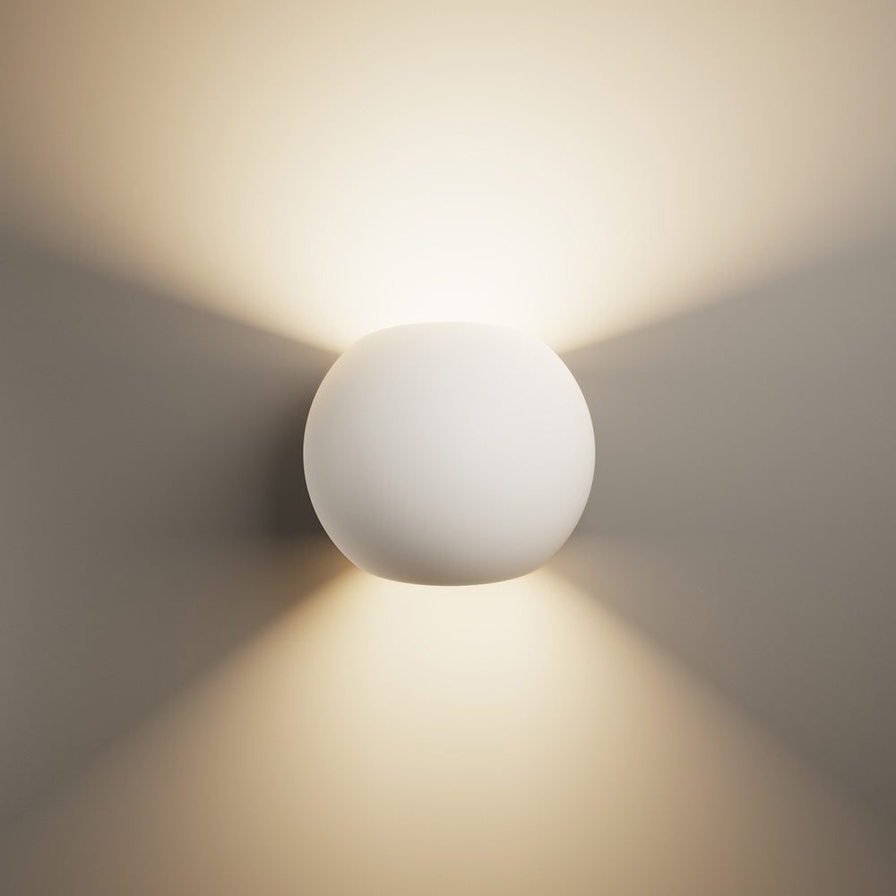 BEXLEY G9 Round Paintable Plaster Uplighter Fitting | Up Down Light Effect | 3000K Warm White Dimmable