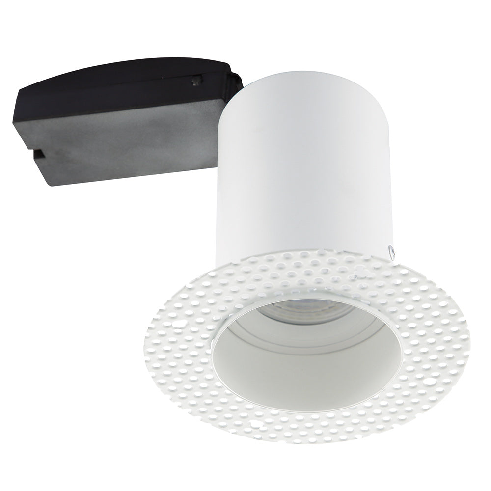 LED Plaster-in Fire Rated Trimless Round Downlight | GU10 | 3000K Warm White