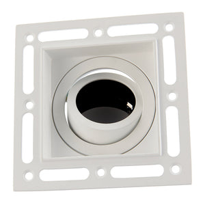 ELDON LED Plaster-in Trimless Square Downlight | Adjustable | GU10 | White | 3000K Warm White