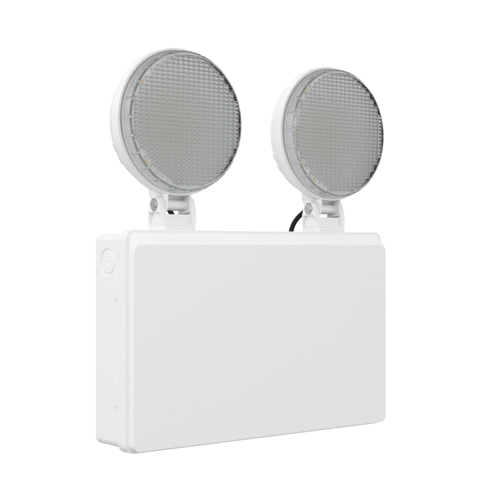 TWIN SPOT Self-Test Wall Light | LED 4W 405LM | 6500K Daylight | IP20 | Non-Maintained | 3hr Emergency Function