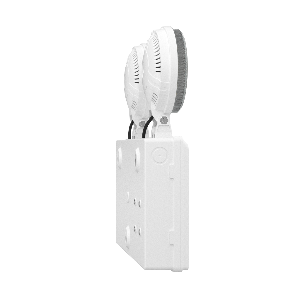 TWIN SPOT Self-Test Wall Light | LED 4W 405LM | 6500K Daylight | IP20 | Non-Maintained | 3hr Emergency Function