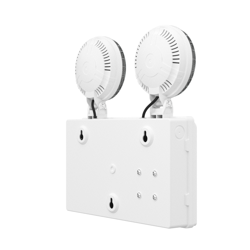 TWIN SPOT Self-Test Wall Light | LED 4W 405LM | 6500K Daylight | IP20 | Non-Maintained | 3hr Emergency Function