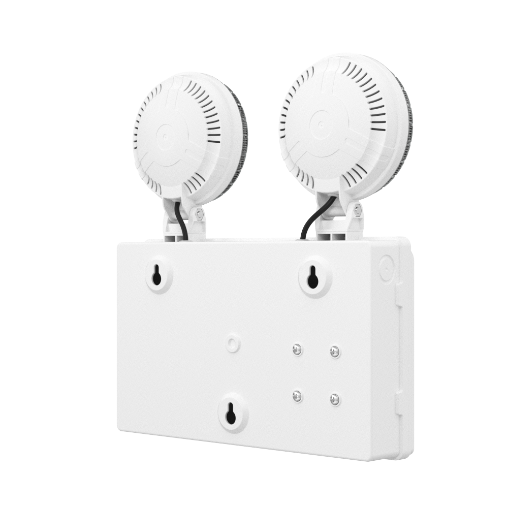 TWIN SPOT Self-Test Wall Light | LED 4W 405LM | 6500K Daylight | IP20 | Non-Maintained | 3hr Emergency Function