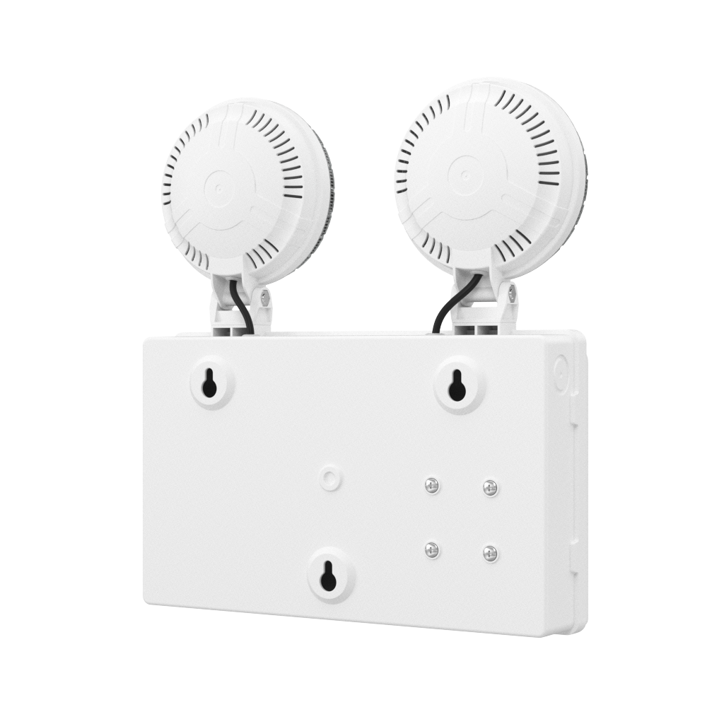 TWIN SPOT Self-Test Wall Light | LED 4W 405LM | 6500K Daylight | IP20 | Non-Maintained | 3hr Emergency Function