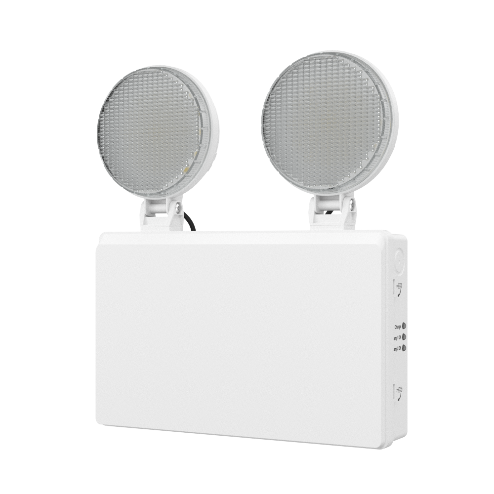 TWIN SPOT Self-Test Wall Light | LED 4W 405LM | 6500K Daylight | IP20 | Non-Maintained | 3hr Emergency Function