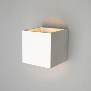 CUBE Square Paintable Plaster Wall Uplighter Light | G9 | Up Down Light Effect