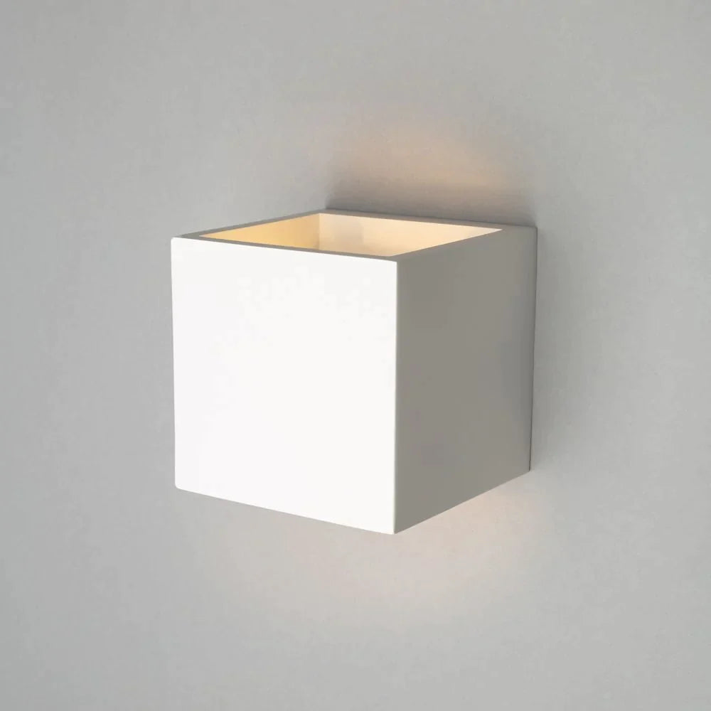 CUBE LED Square Paintable Plaster Wall Uplighter Light | G9 | Up Down Light Effect | 3000K Warm White Dimmable