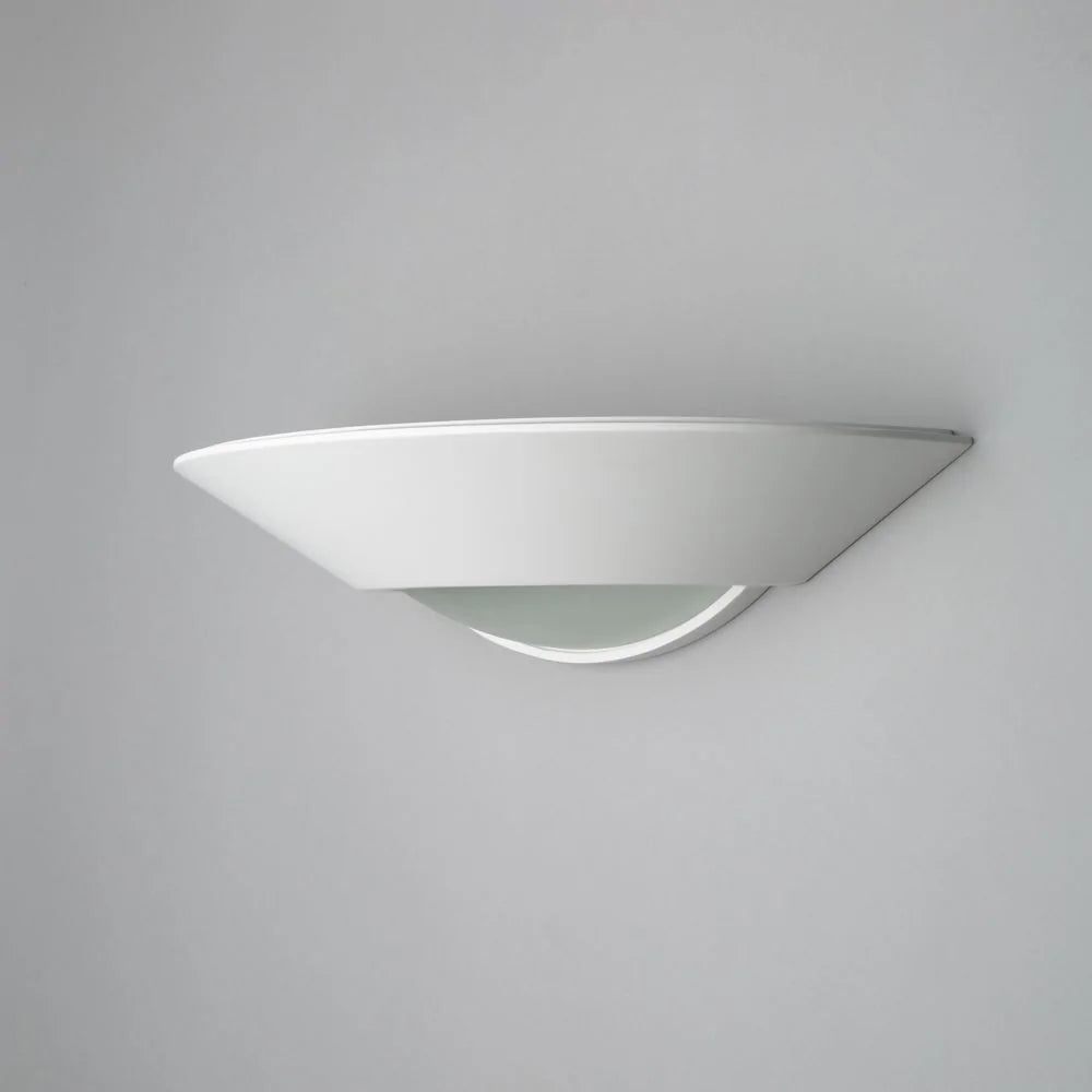 MILTON LED Half Moon Up Down Paintable Plaster Wall Uplighter Light | E14 | Up Down Light Effect | 2700K Warm White Dimmable