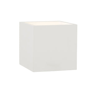 CUBE Square Paintable Plaster Wall Uplighter Light | G9 | Up Down Light Effect